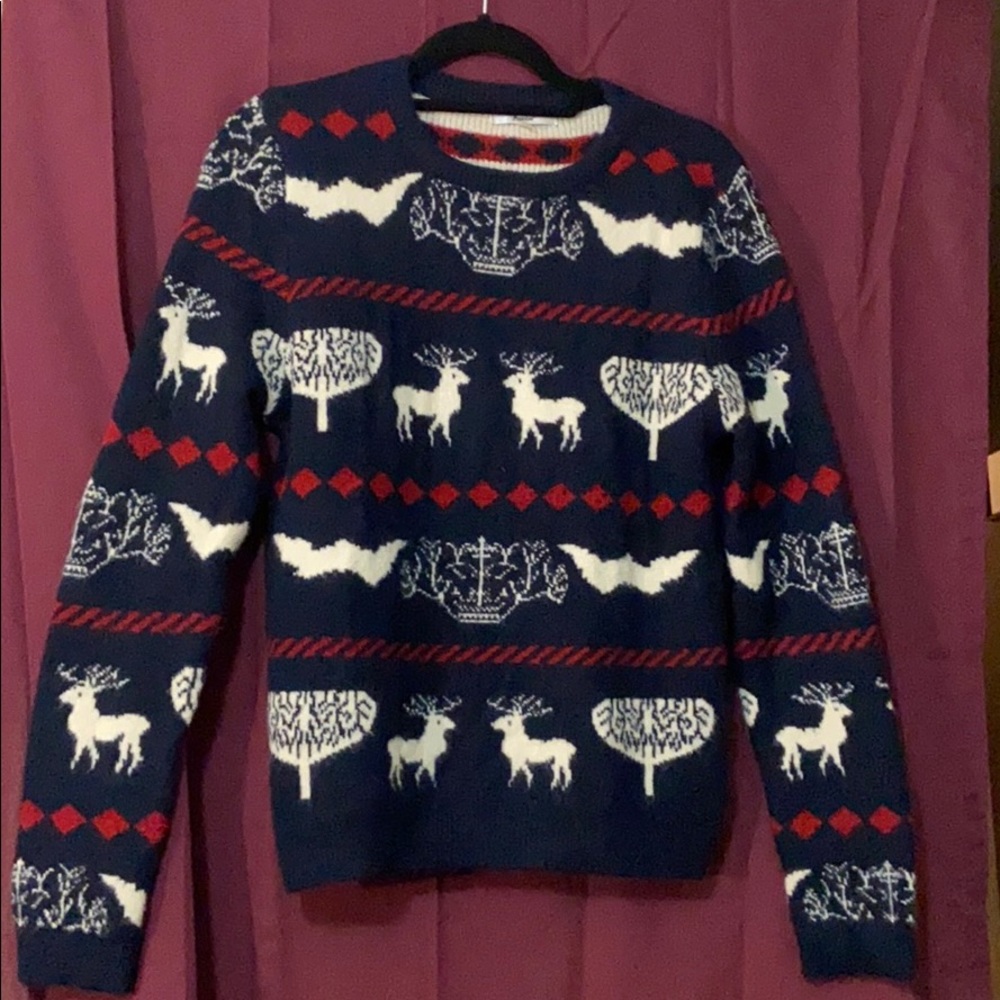 Papaya Reindeer Holiday Warm Sweater - LG